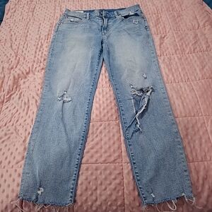 Distressed Light Blue Women's Jeans